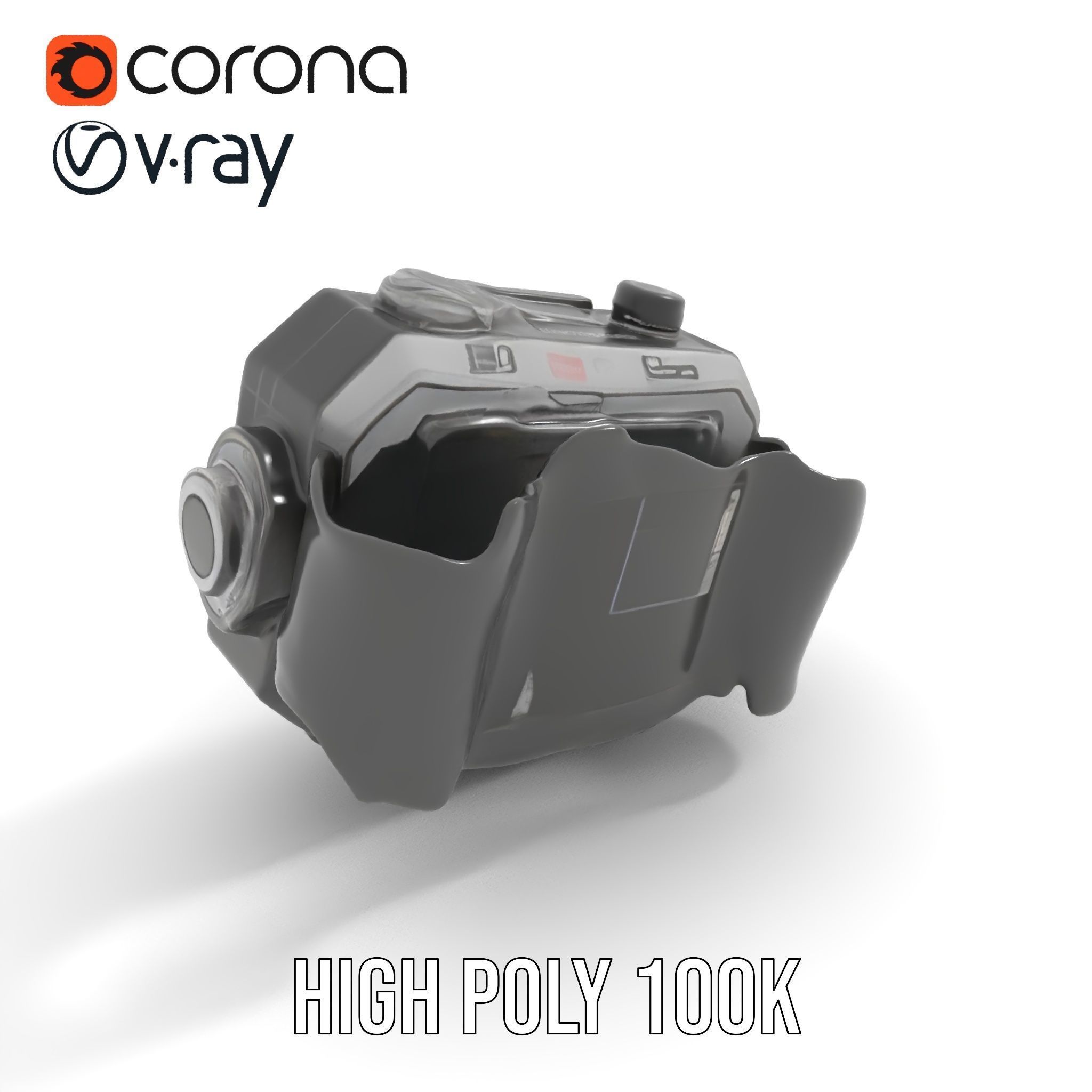 Rugged Digital Camera Model Pack Low-poly 3D model_24