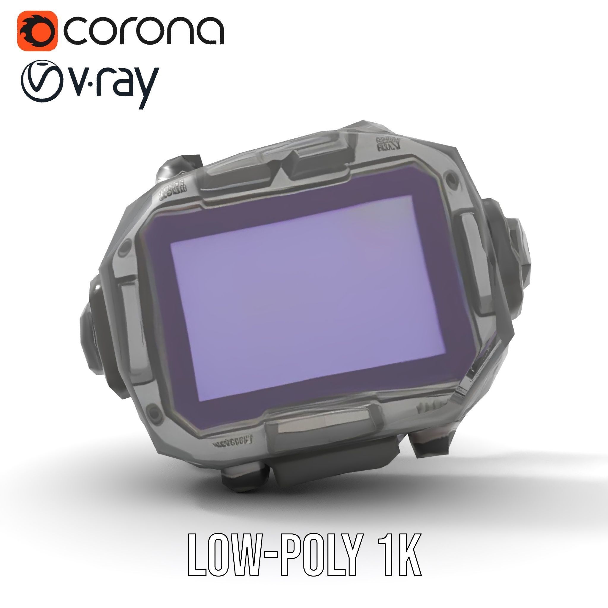 Rugged Digital Camera Model Pack Low-poly 3D model_20