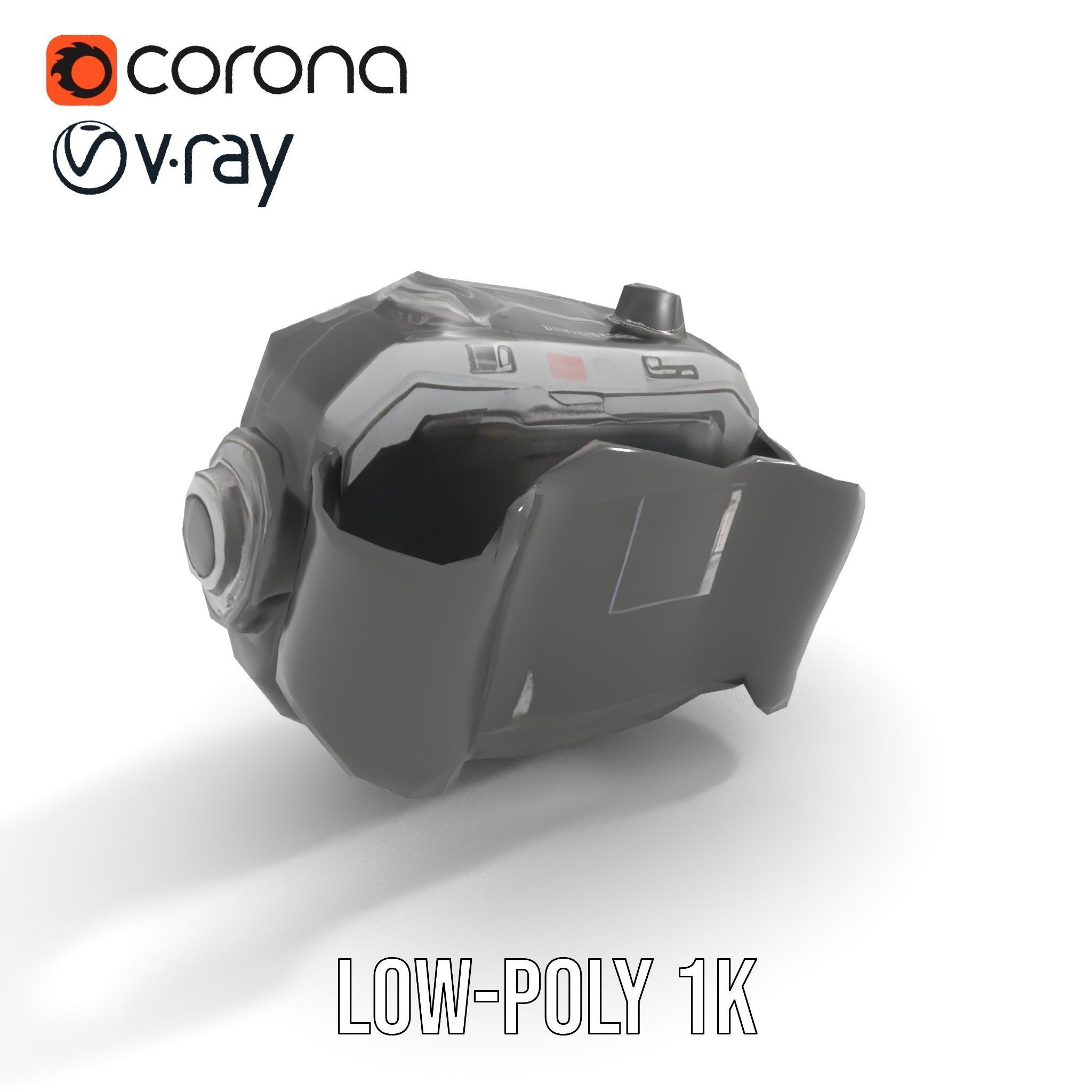 Rugged Digital Camera Model Pack Low-poly 3D model_8