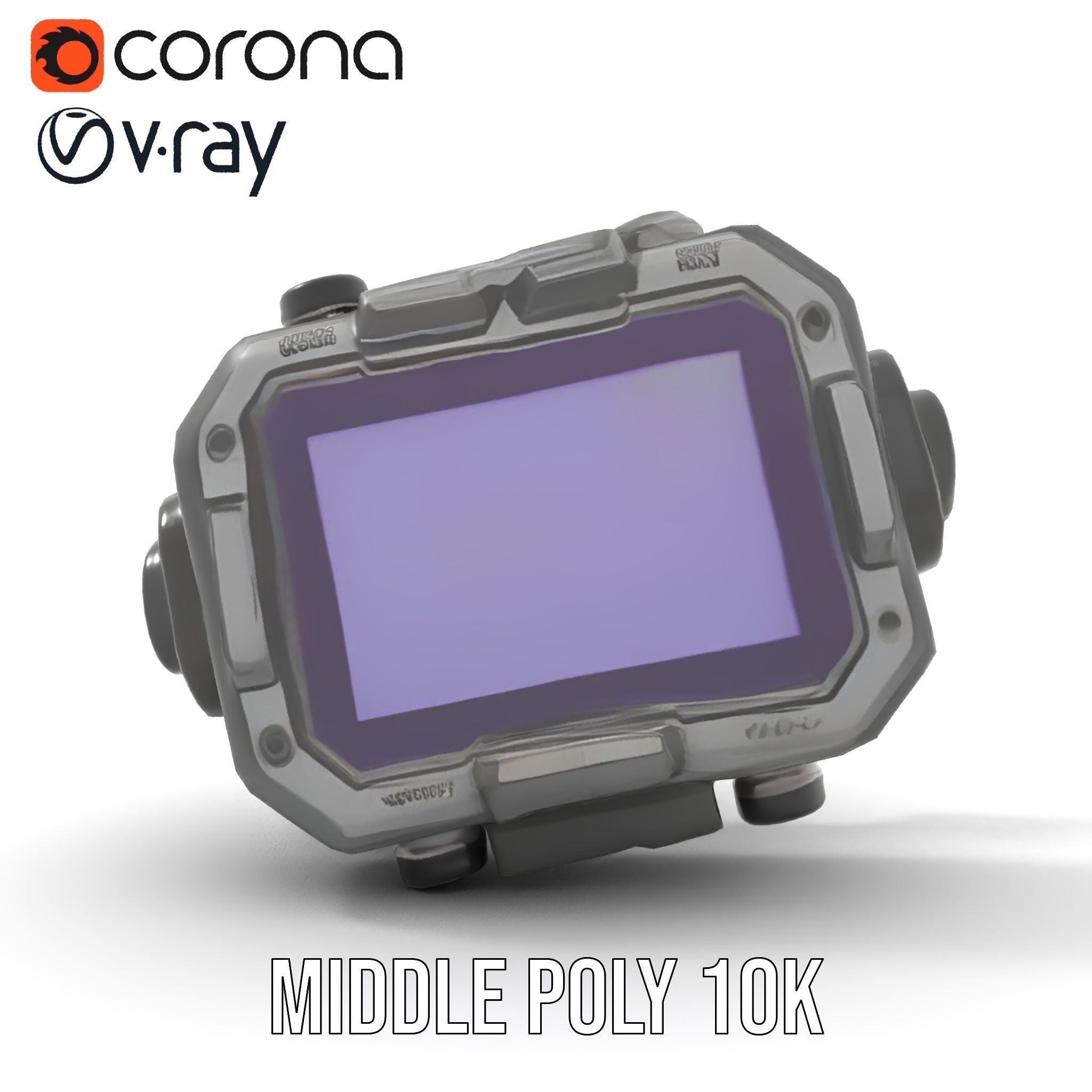 Rugged Digital Camera Model Pack Low-poly 3D model_22