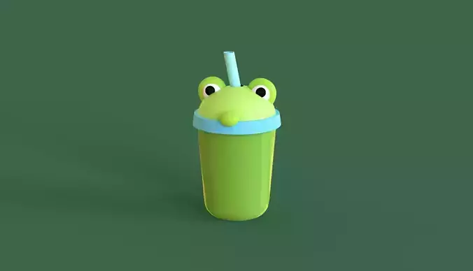 Frog with Bubble Tea Pack 03
