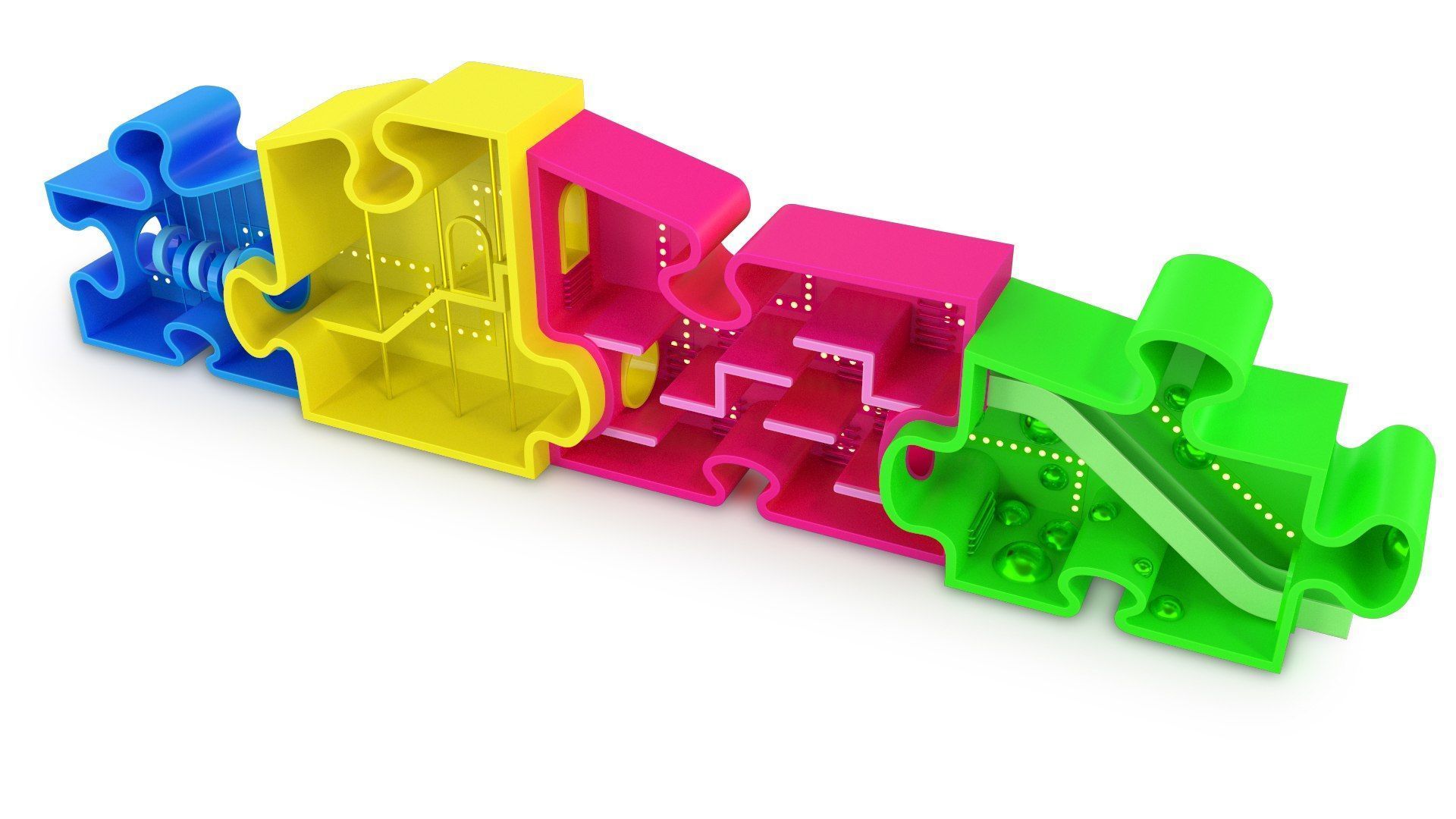 Outdoor Playground for Children 3D Model Collection_16