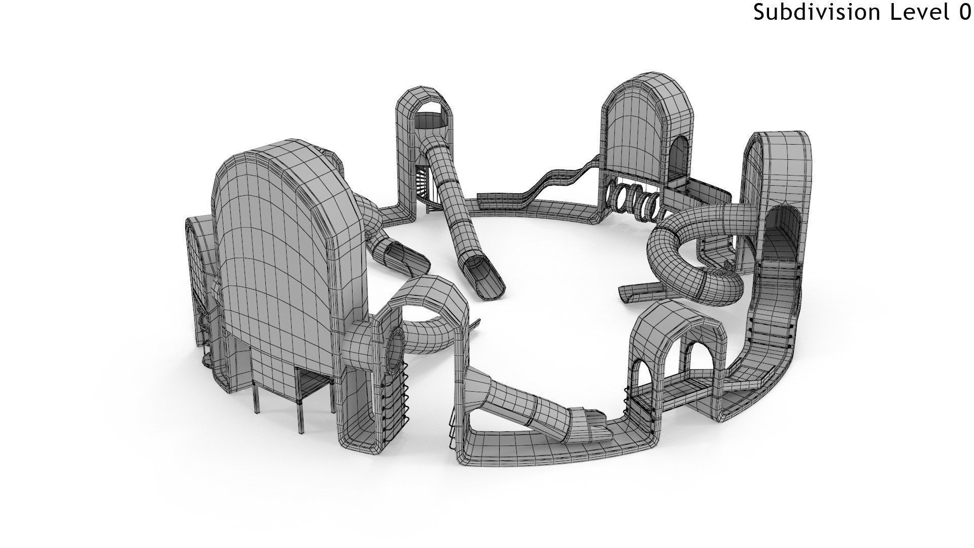 Outdoor Playground for Children 3D Model Collection_9