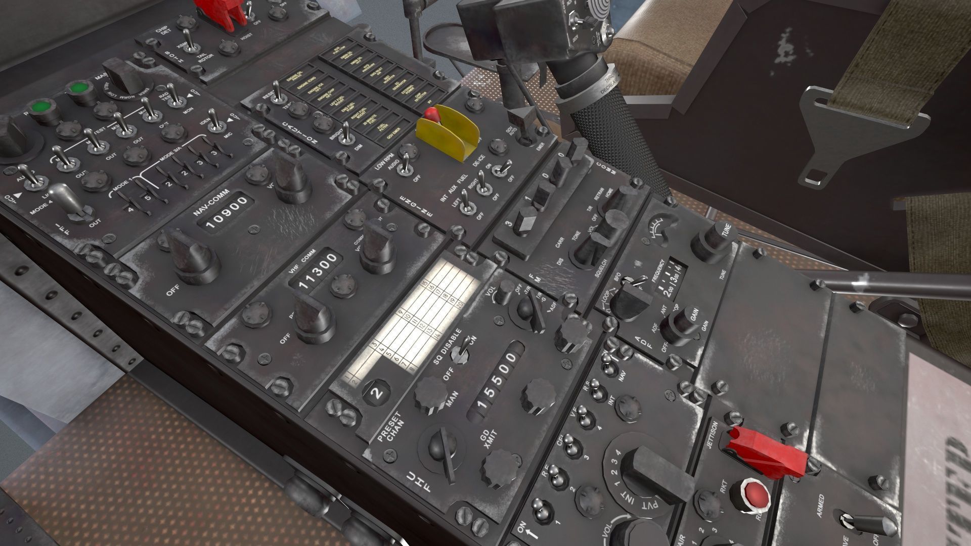 Bell UH-1C Australia RAAF Complex Animation Low-poly 3D model_5