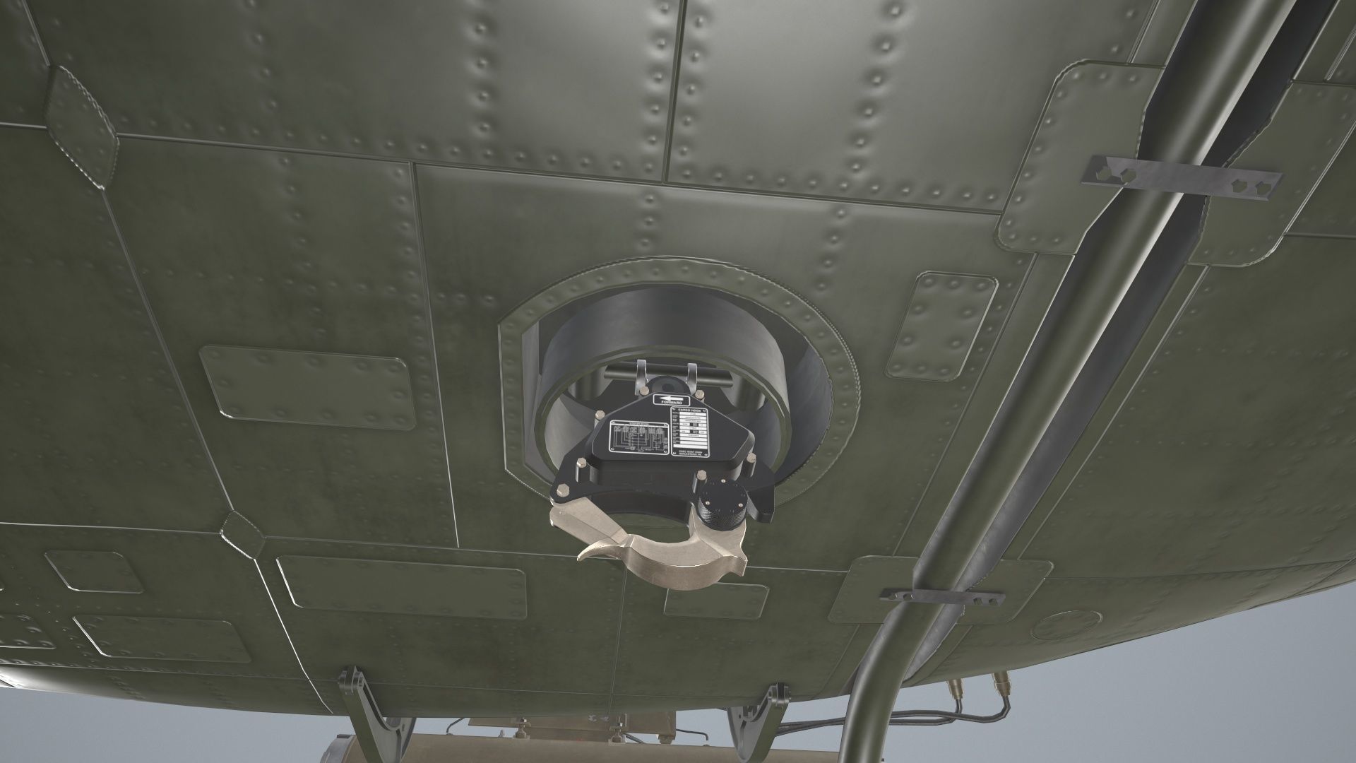 Bell UH-1C Australia RAAF Complex Animation Low-poly 3D model_16