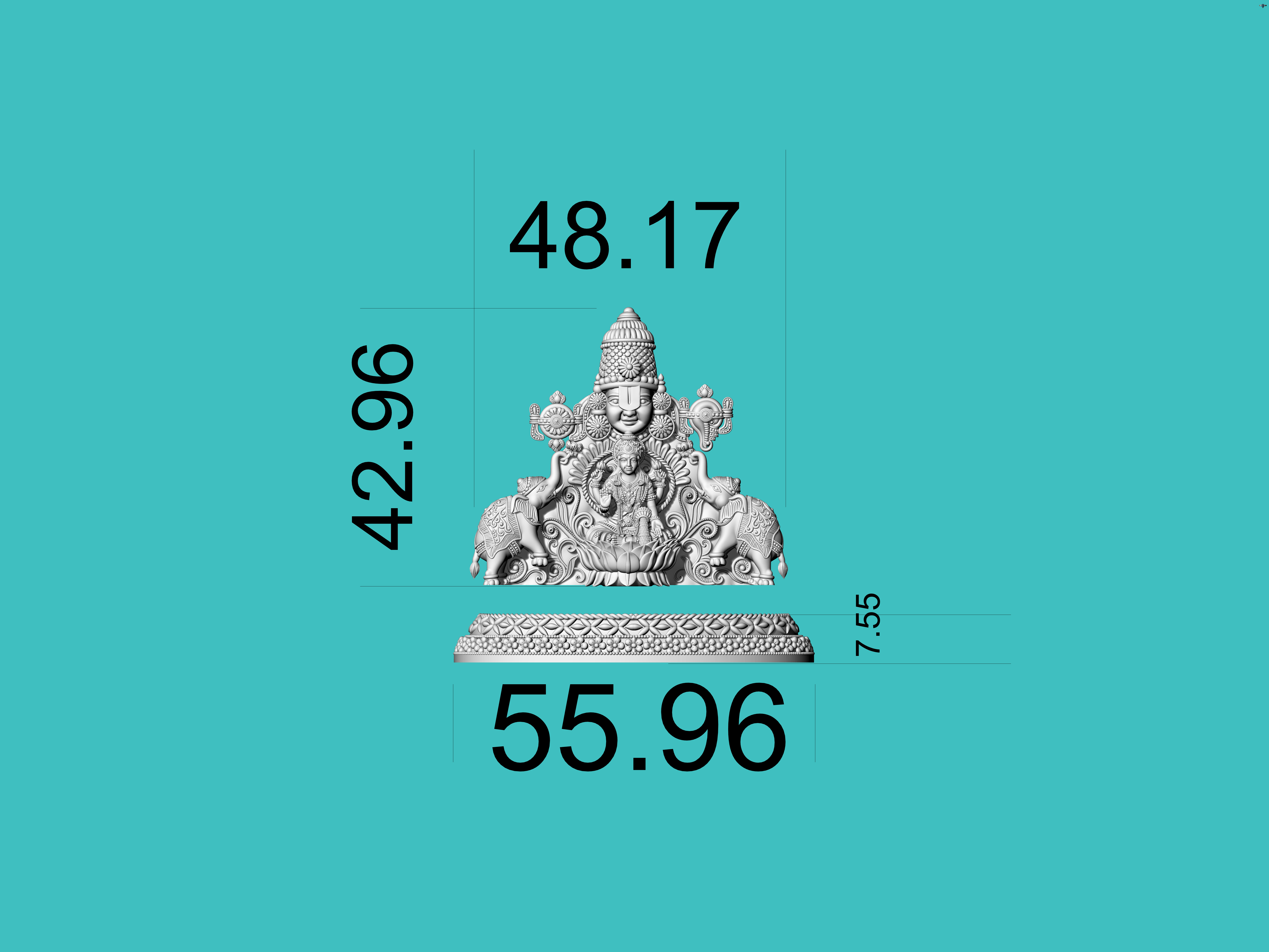 Balaji With Laxmiji  3D print model_1