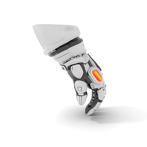 Futuristic Robotic Glove Model Pack with Advanced Features Low-poly 3D model