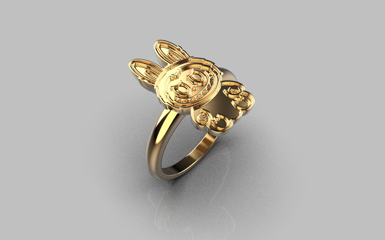 Labubu ring model 1373 3D print model_24