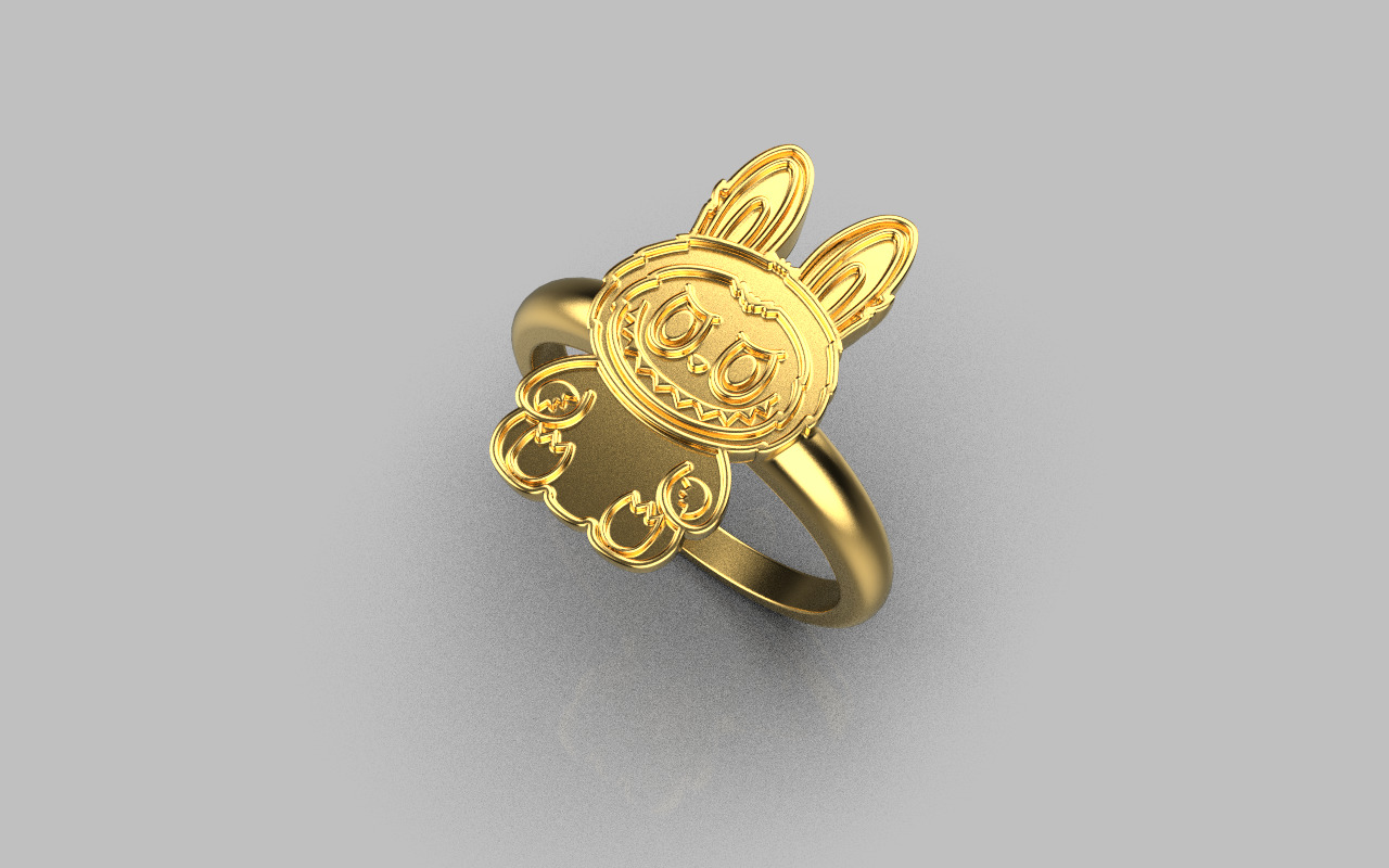 Labubu ring model 1373 3D print model_28