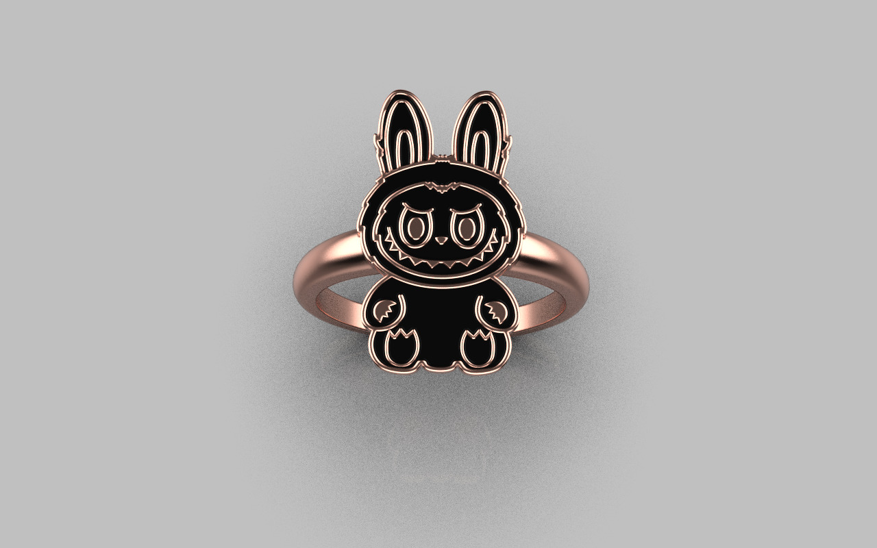 Labubu ring model 1373 3D print model_13