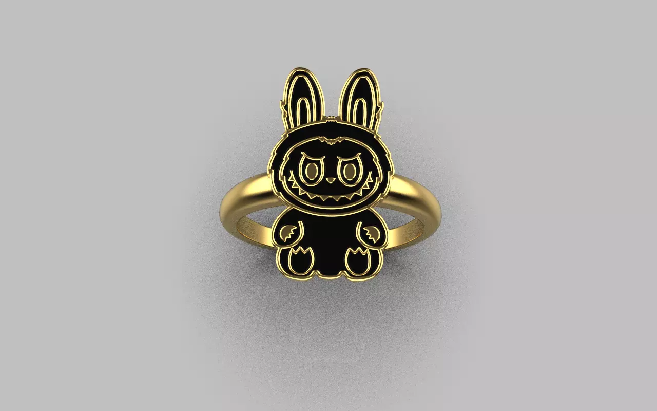 Labubu ring model 1373 3D print model_0