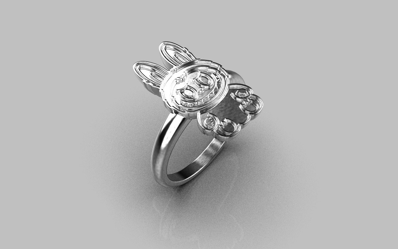 Labubu ring model 1373 3D print model_27