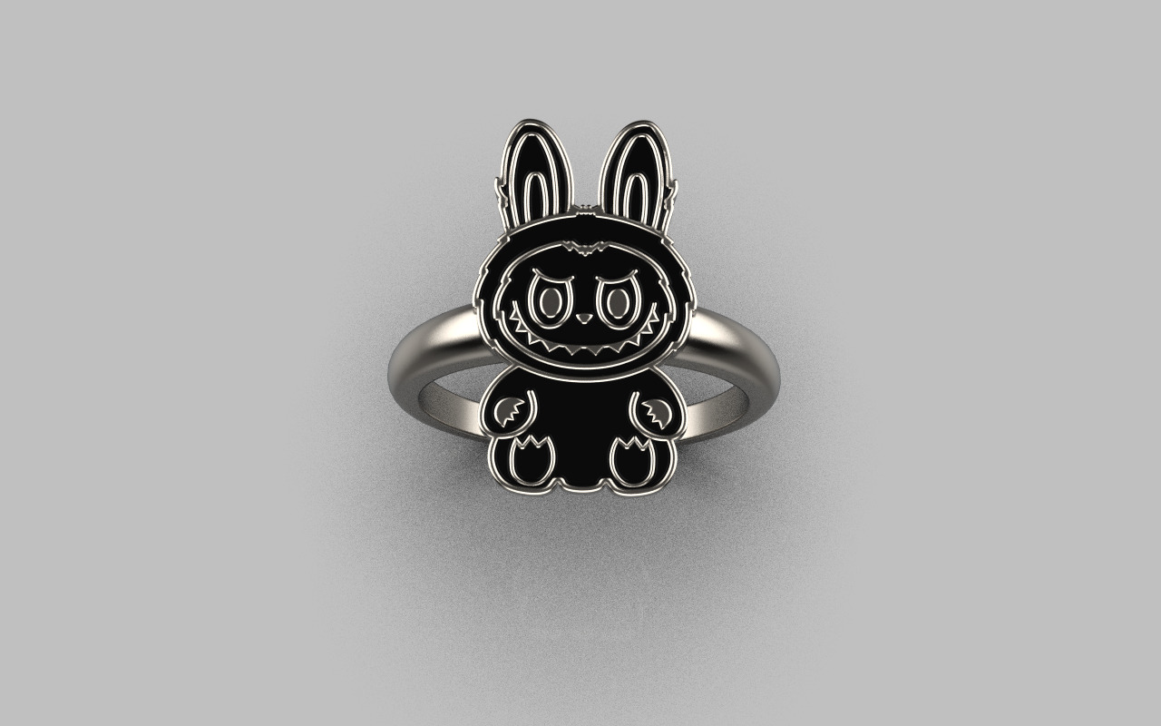 Labubu ring model 1373 3D print model_12