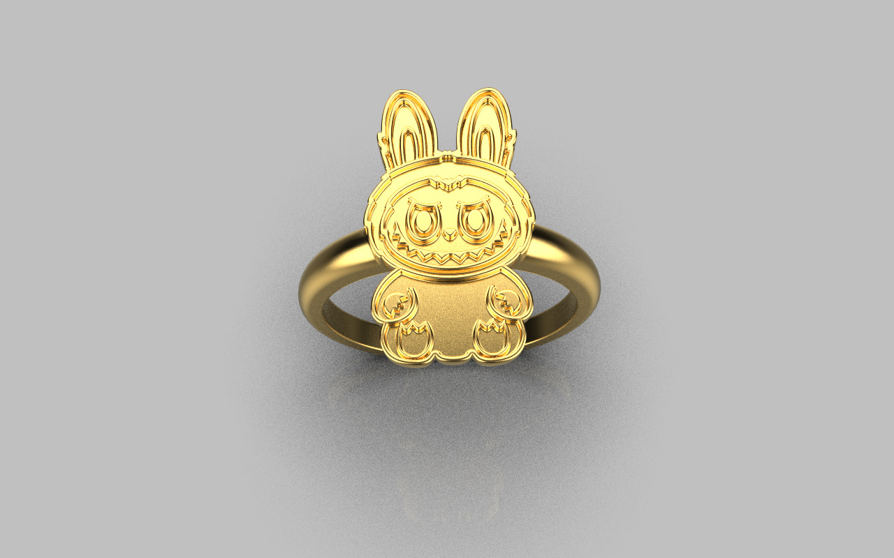 Labubu ring model 1373 3D print model_16