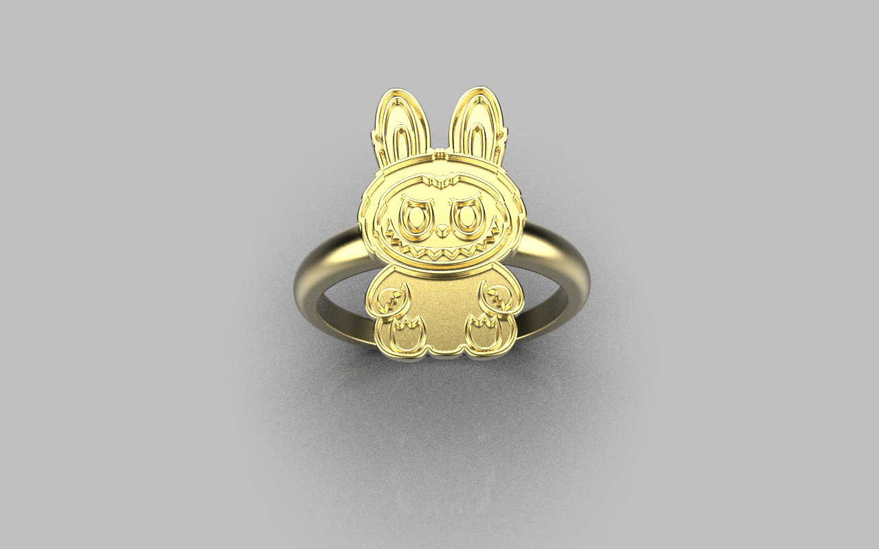 Labubu ring model 1373 3D print model_17