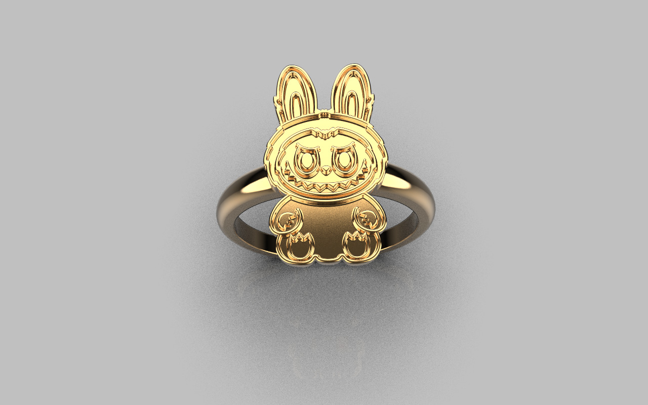 Labubu ring model 1373 3D print model_1