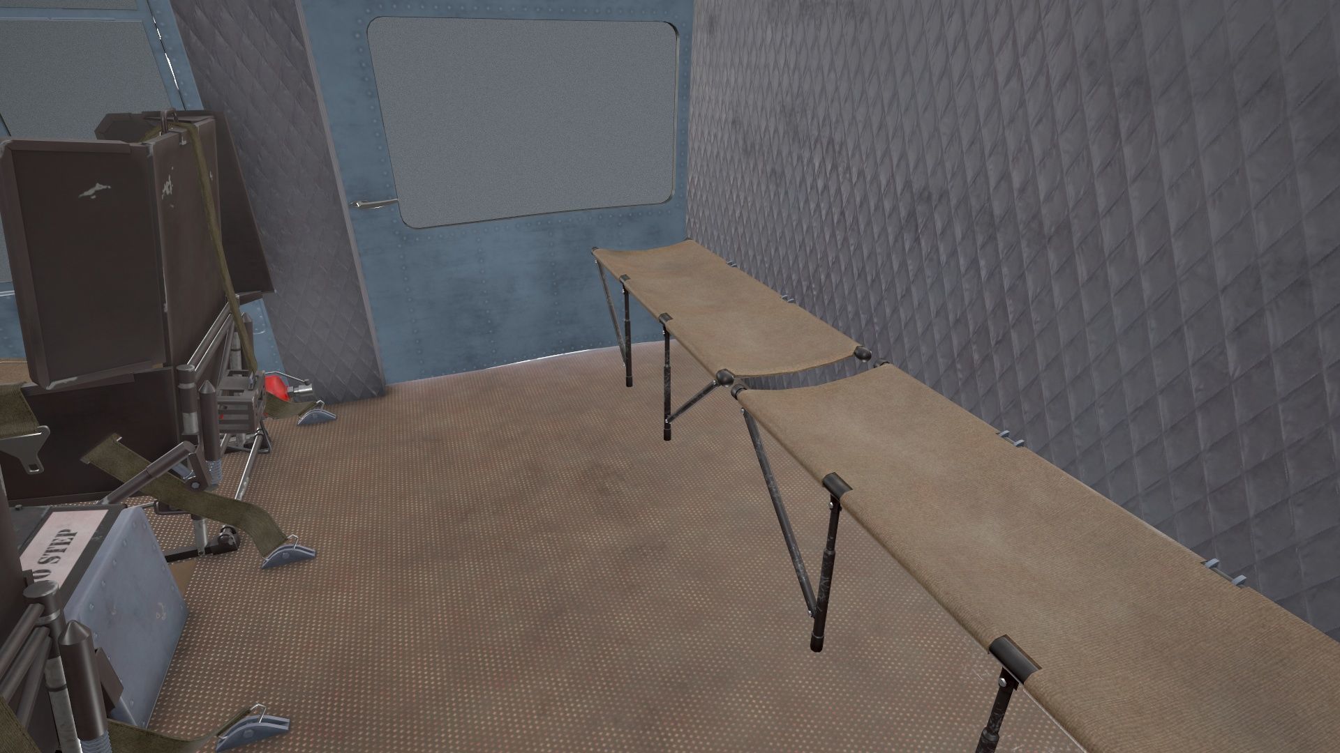 Bell UH-1C Blank Livery Static Low-poly 3D model_16