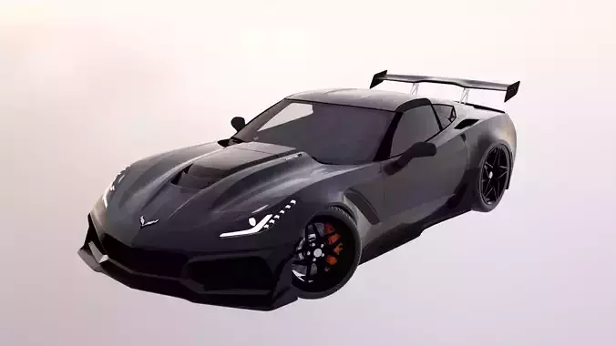 Corvette C7 Blacked Out RIgged 