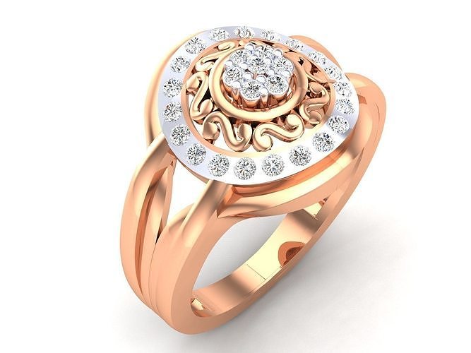 Women Ring Render 3dm STL MTL SLC JCD OBJ FBX Details 3D print model