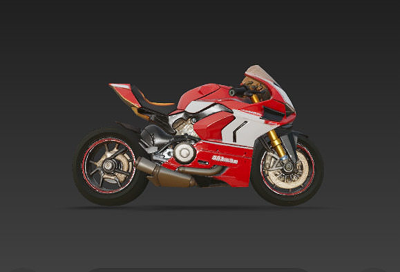 Ducati Panigale - Renaissance Fury at Mugello Low-poly 3D model