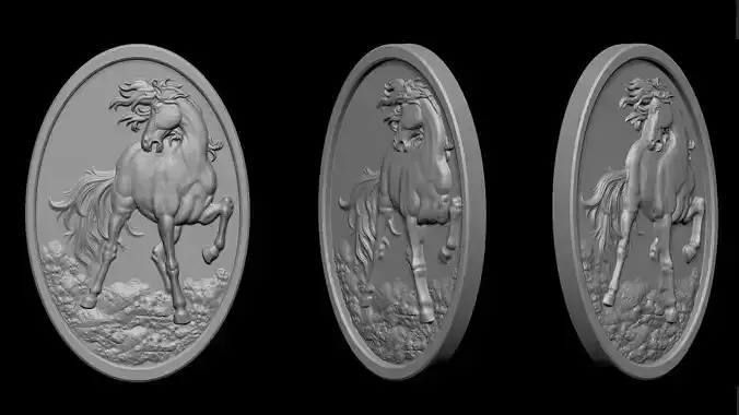 Stallion Medallion 3D print model
