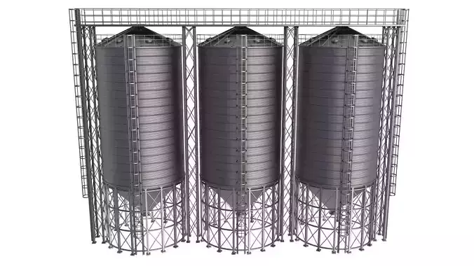 Grain Storage Silo 3D model