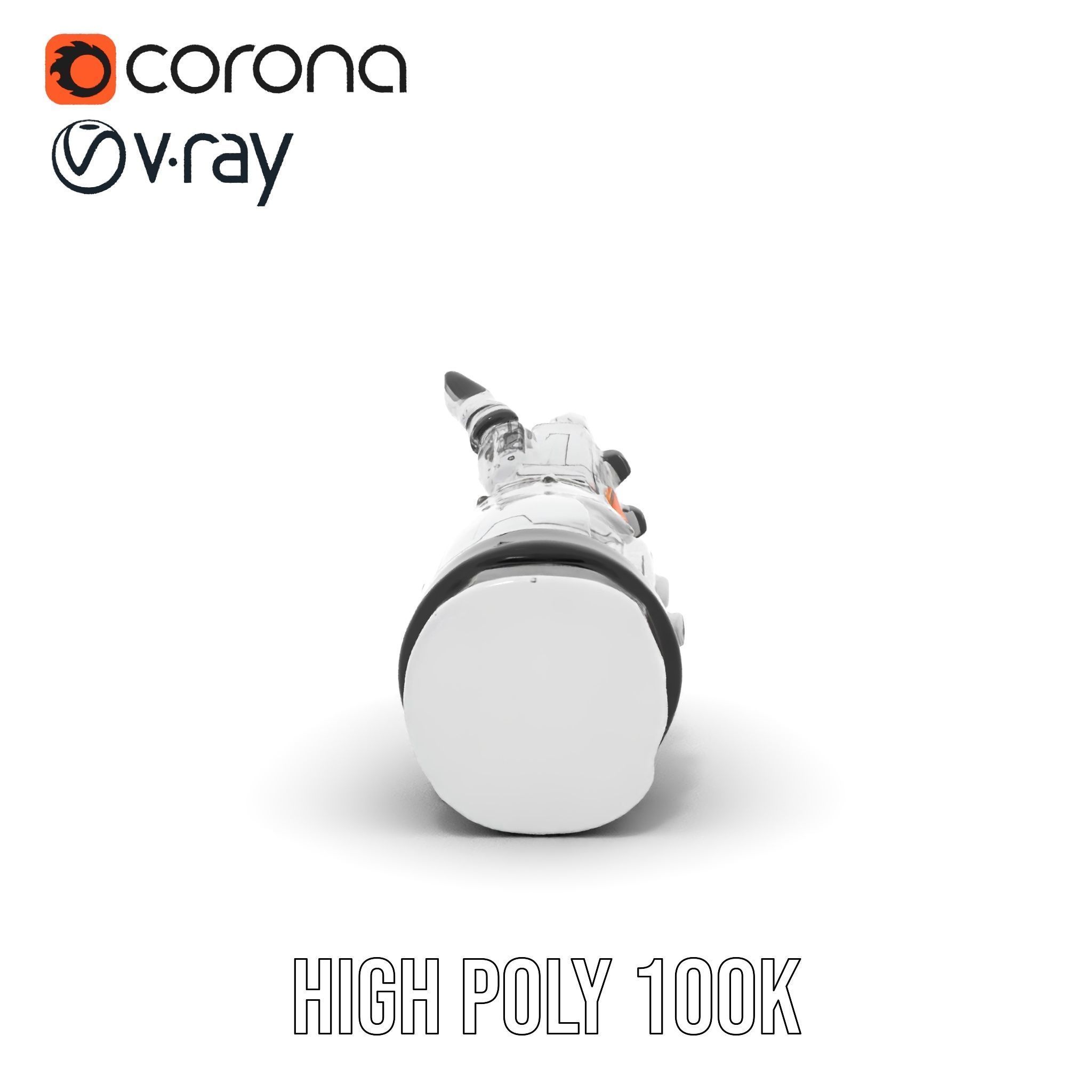 Futuristic Robotic Hand Model Pack with PBR Textures Low-poly 3D model_27