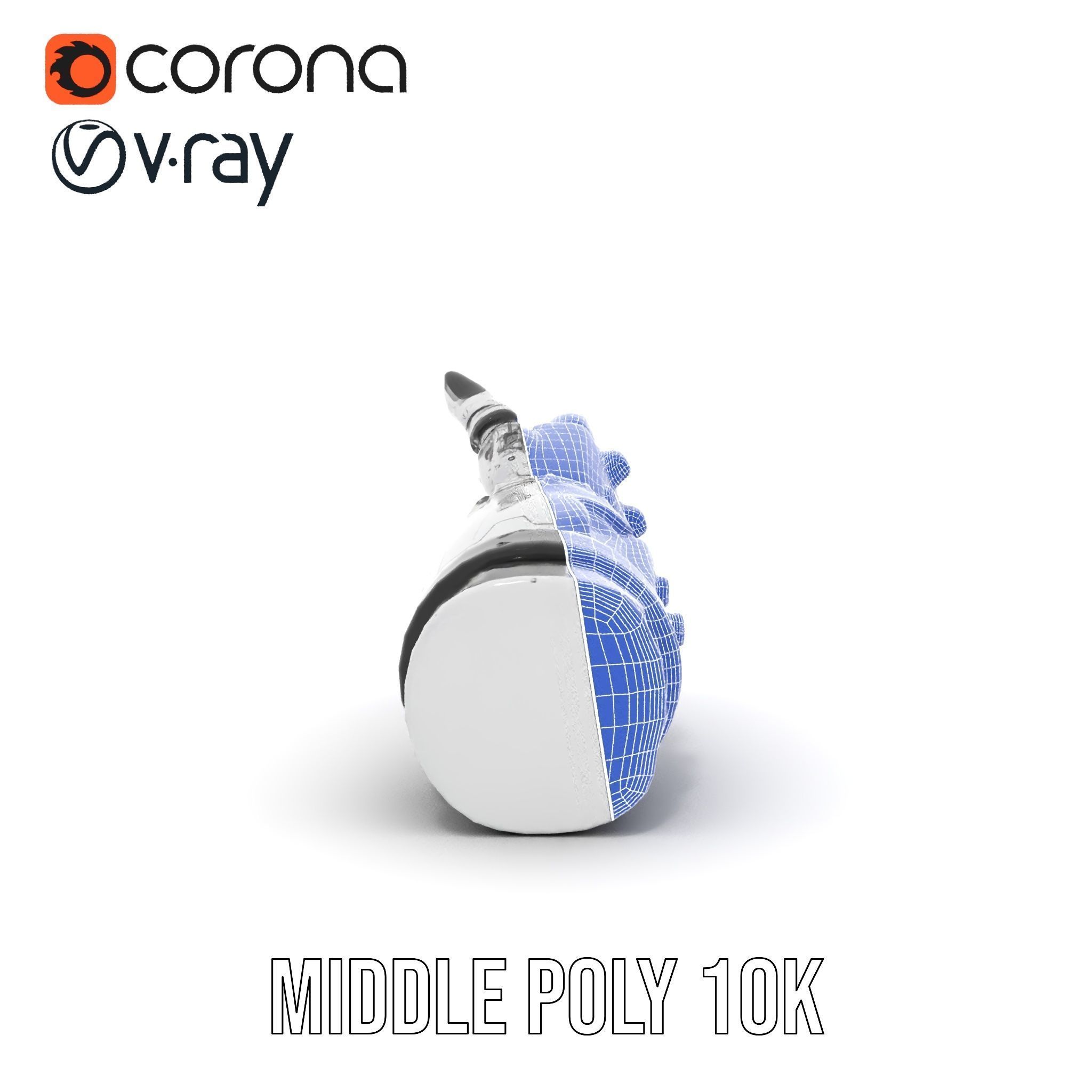 Futuristic Robotic Hand Model Pack with PBR Textures Low-poly 3D model_25