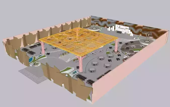 Wedding Hall 3D Model  SketchUp 2025 3D model