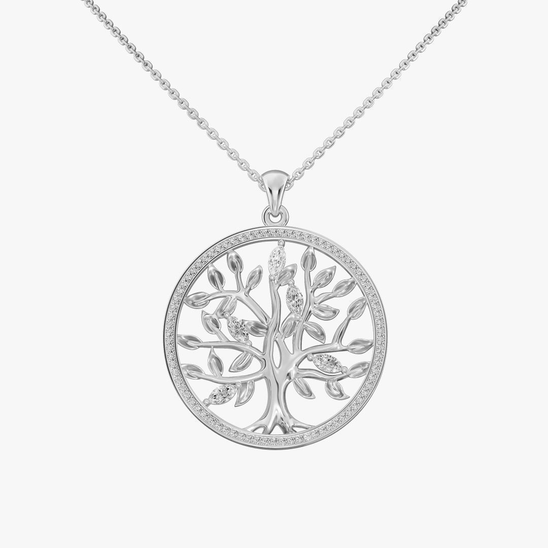 Tree of Life Diamond Pendant 3D print model_6