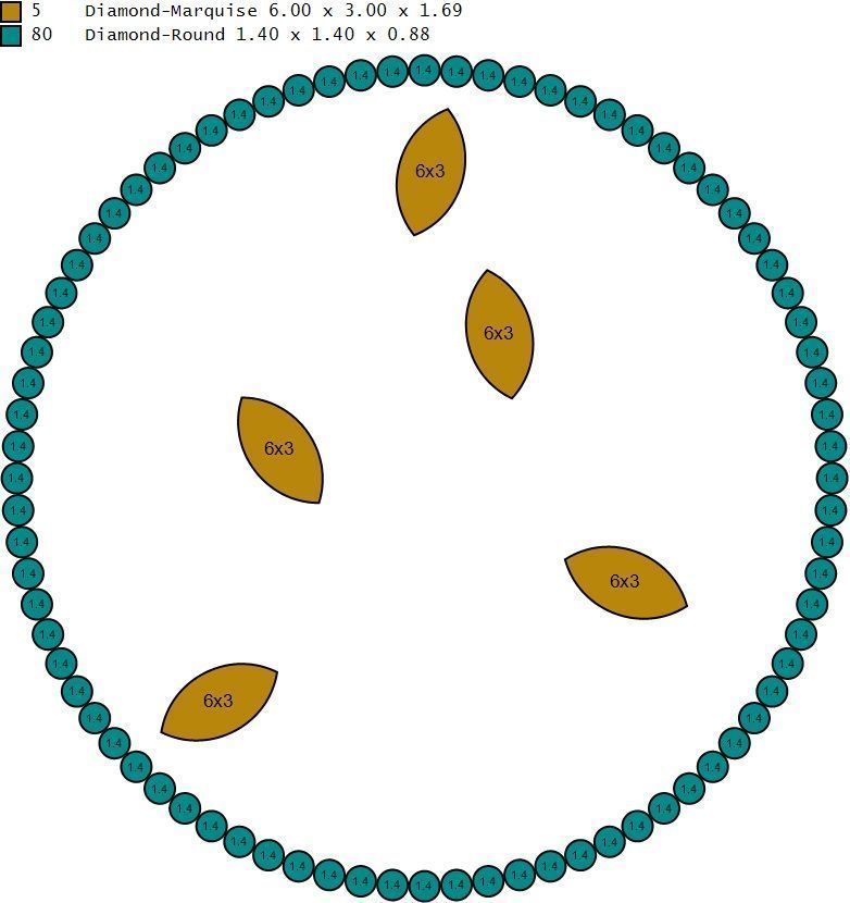 Tree of Life Diamond Pendant 3D print model_10