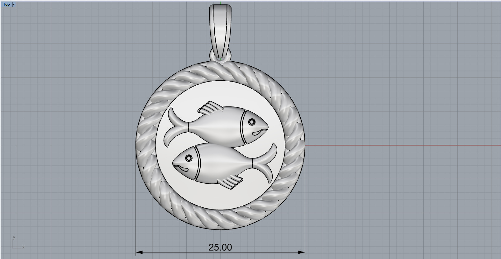 Zodiac sign Pisces model 599 3D print model_5