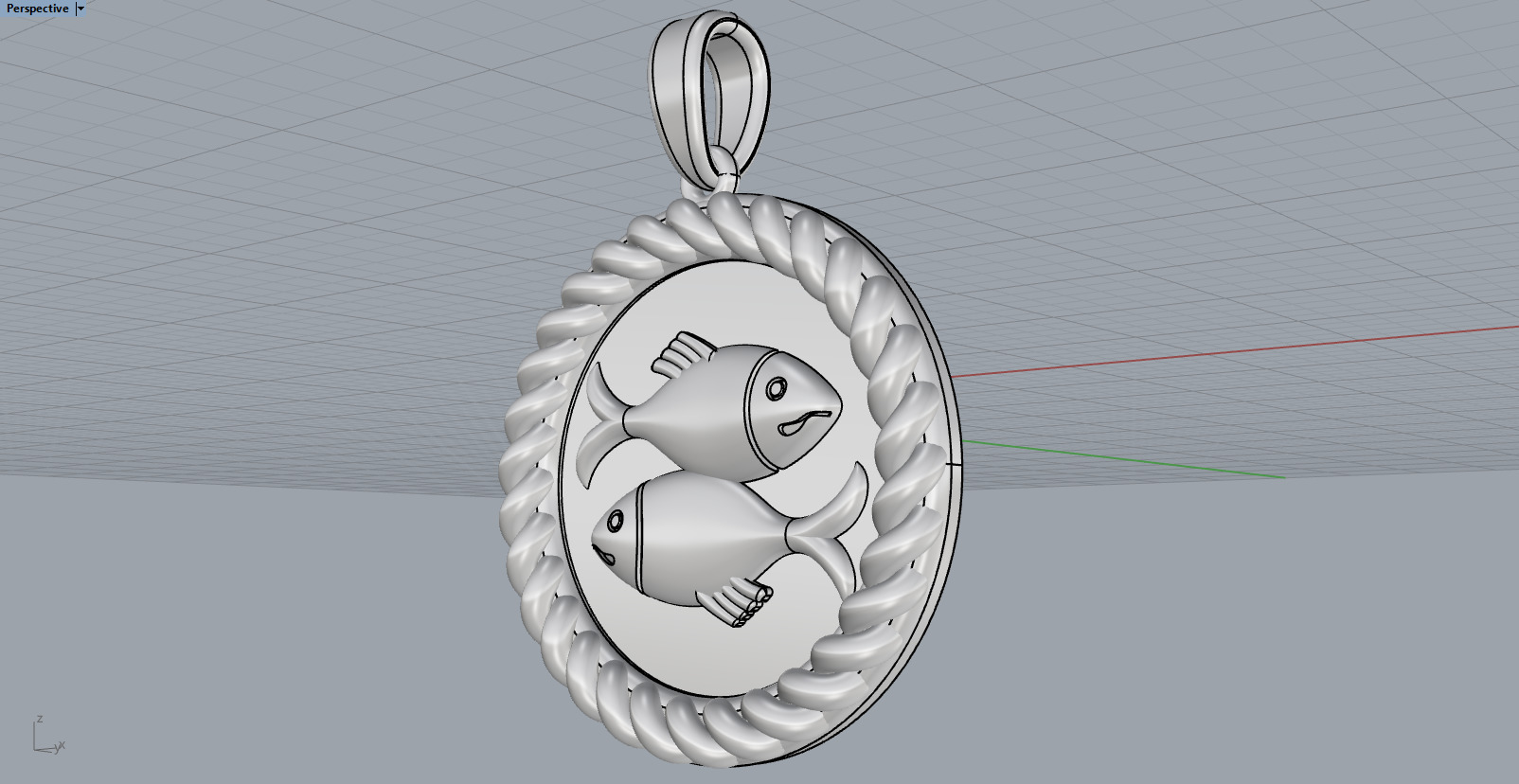 Zodiac sign Pisces model 599 3D print model_8