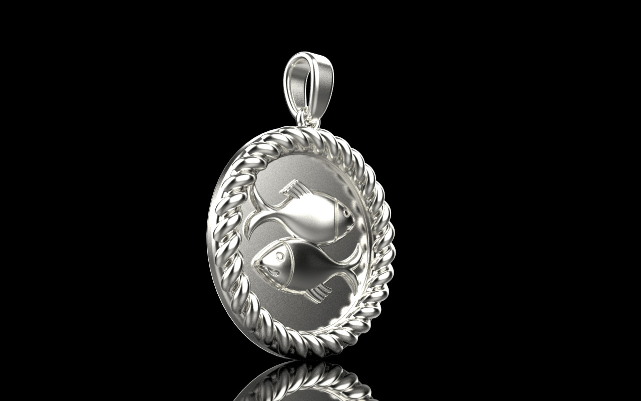 Zodiac sign Pisces model 599 3D print model_30