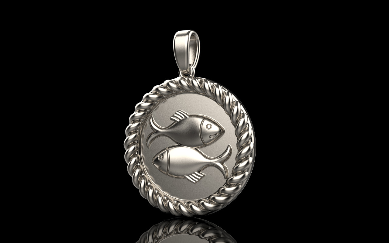 Zodiac sign Pisces model 599 3D print model_1