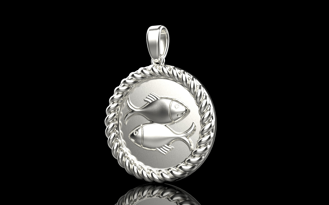 Zodiac sign Pisces model 599 3D print model_24