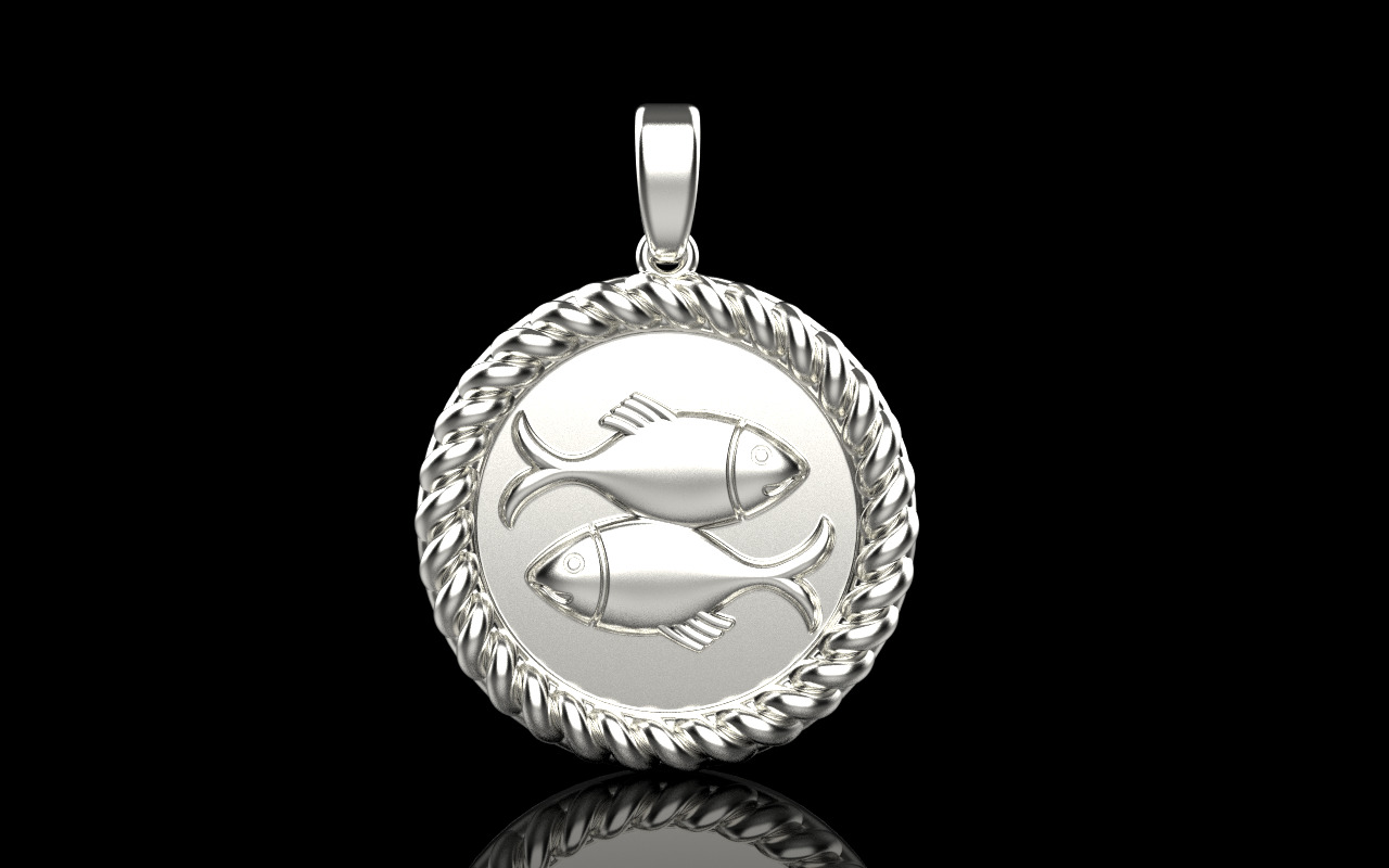 Zodiac sign Pisces model 599 3D print model_16