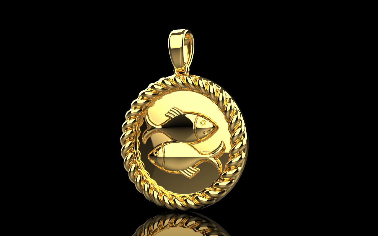 Zodiac sign Pisces model 599 3D print model_20