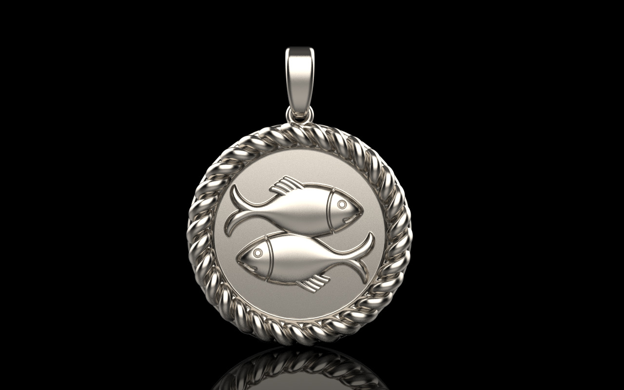 Zodiac sign Pisces model 599 3D print model_13