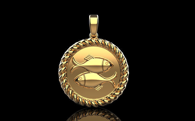 Zodiac sign Pisces model 599 3D print model
