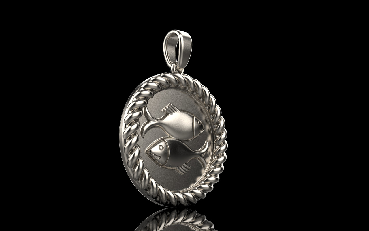 Zodiac sign Pisces model 599 3D print model_28