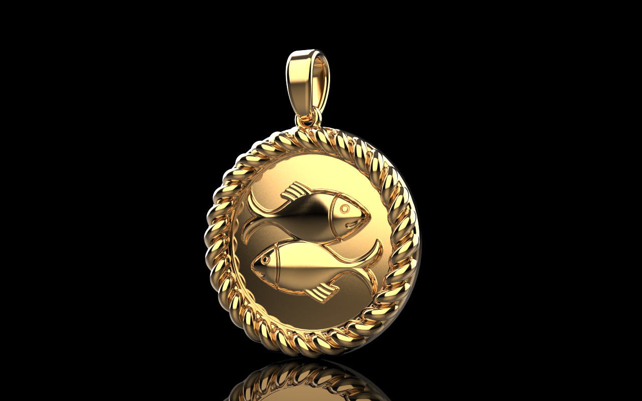 Zodiac sign Pisces model 599 3D print model_21