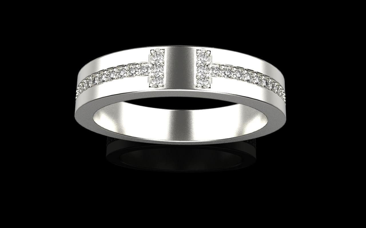 Tiffany style wedding  ring  model 597 3D print model_12