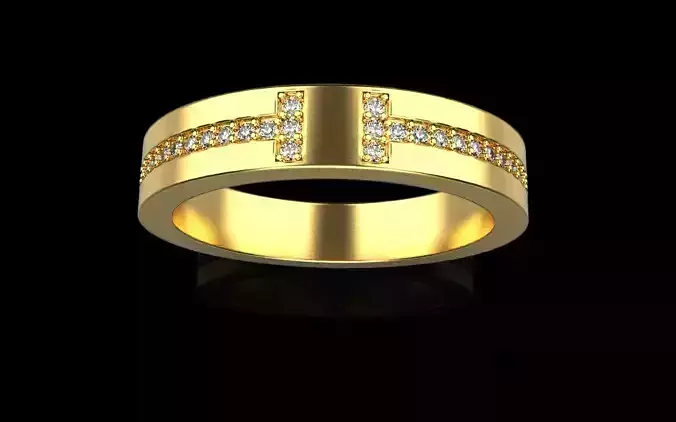 Tiffany style wedding  ring  model 597 3D print model