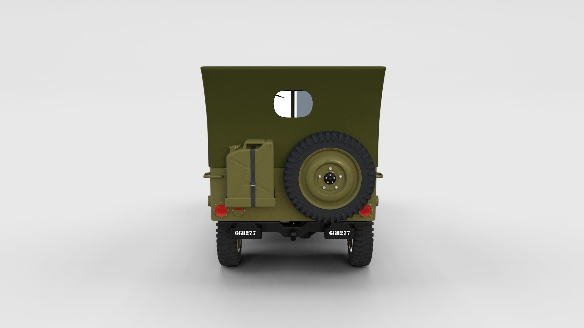 Full w chassis Jeep Willys MB Military Top rev 3D model_32