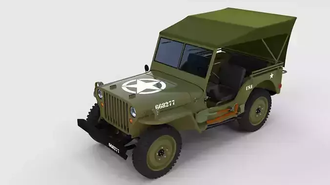 Full w chassis Jeep Willys MB Military Top rev