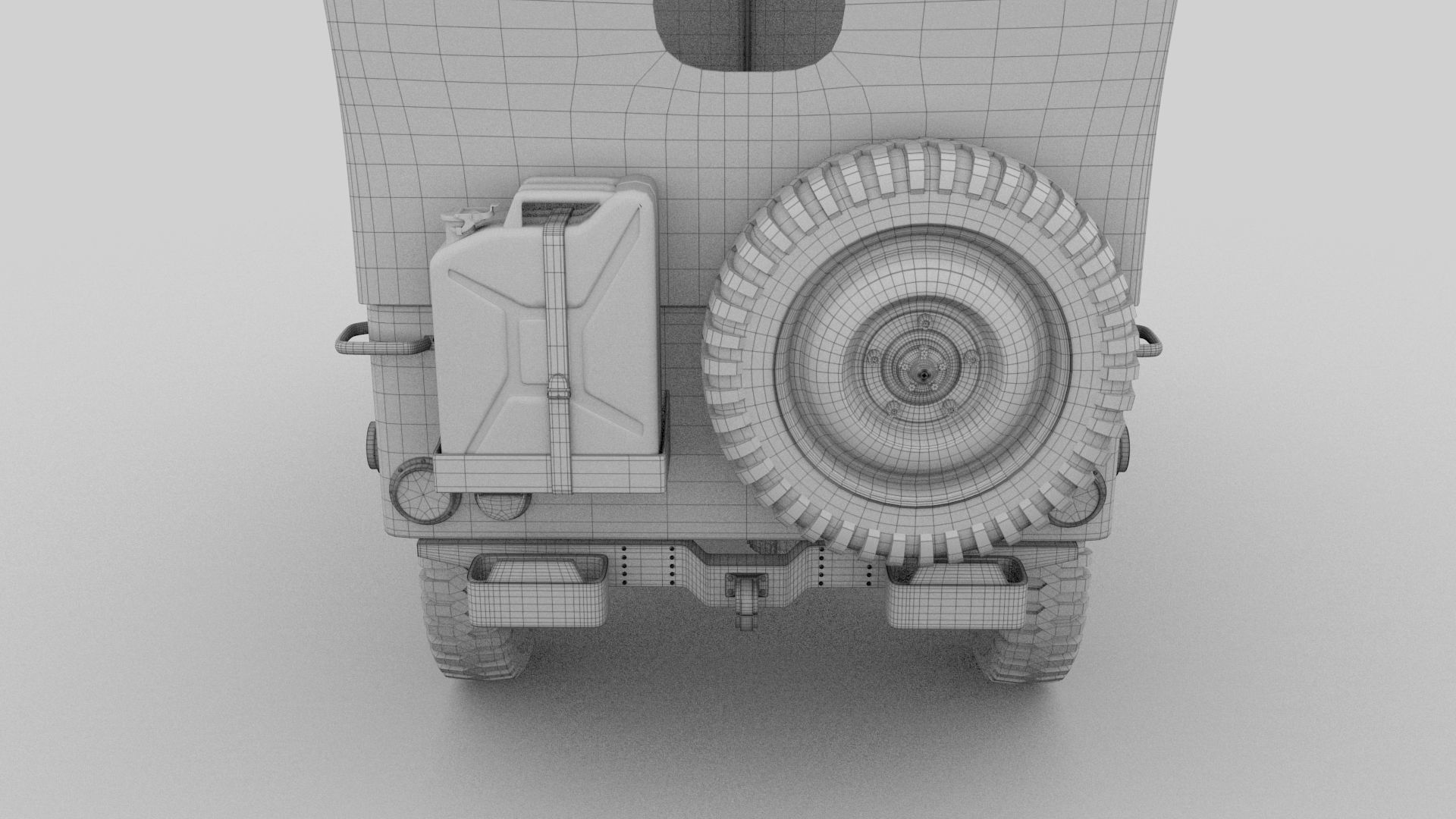 Full w chassis Jeep Willys MB Military Top rev 3D model_24