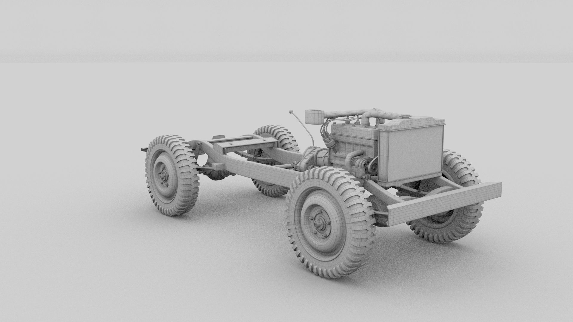 Full w chassis Jeep Willys MB Military Top rev 3D model_31
