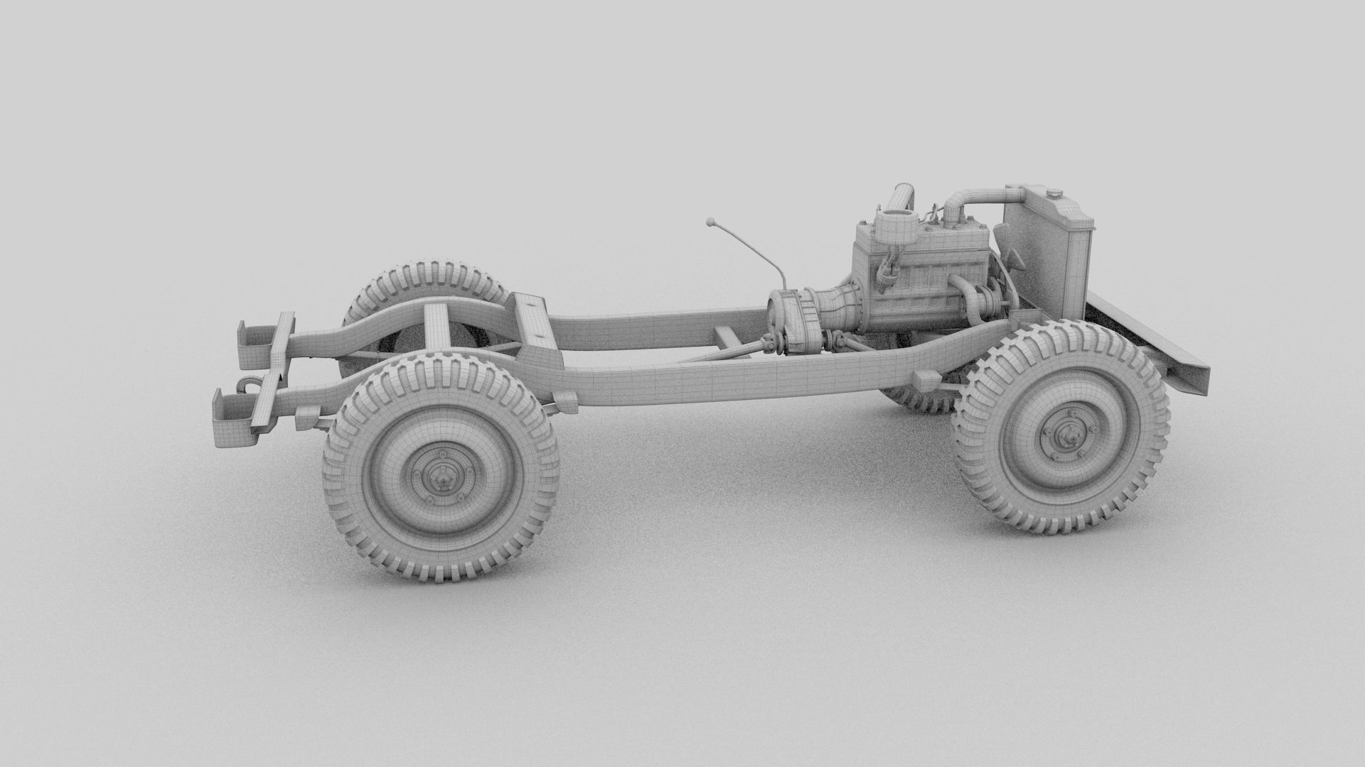 Full w chassis Jeep Willys MB Military Top rev 3D model_26