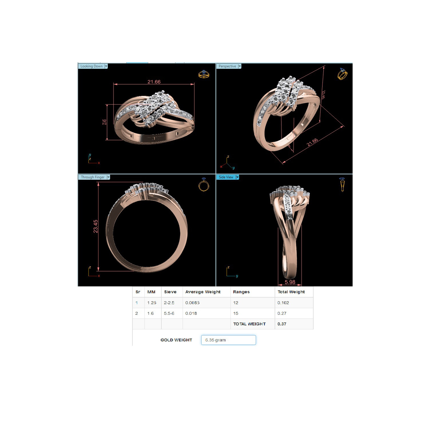 Women Ring Render 3dm STL MTL SLC JCD OBJ FBX Details 3D print model_21